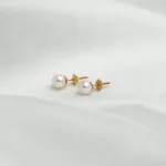 Aro Perla Cultivada Oro Amarillo 18k