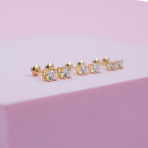 Aros Punto de Luz oro 18K Amarillo