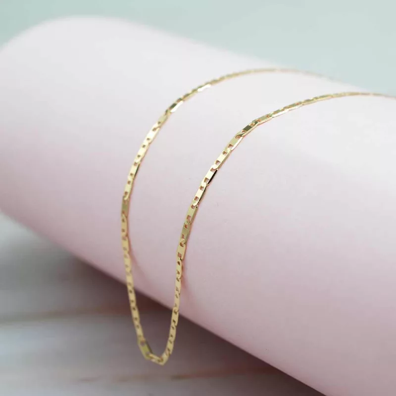 Cadena Piastrine Gruesa Oro Amarillo 18k