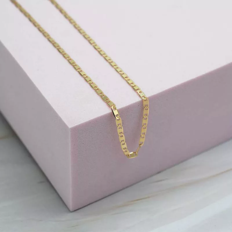 Cadena Piastrine Gruesa Oro Amarillo 18k