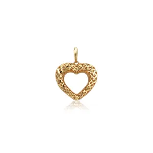 Colgante Corazon Troquelado Oro Amarillo 18k