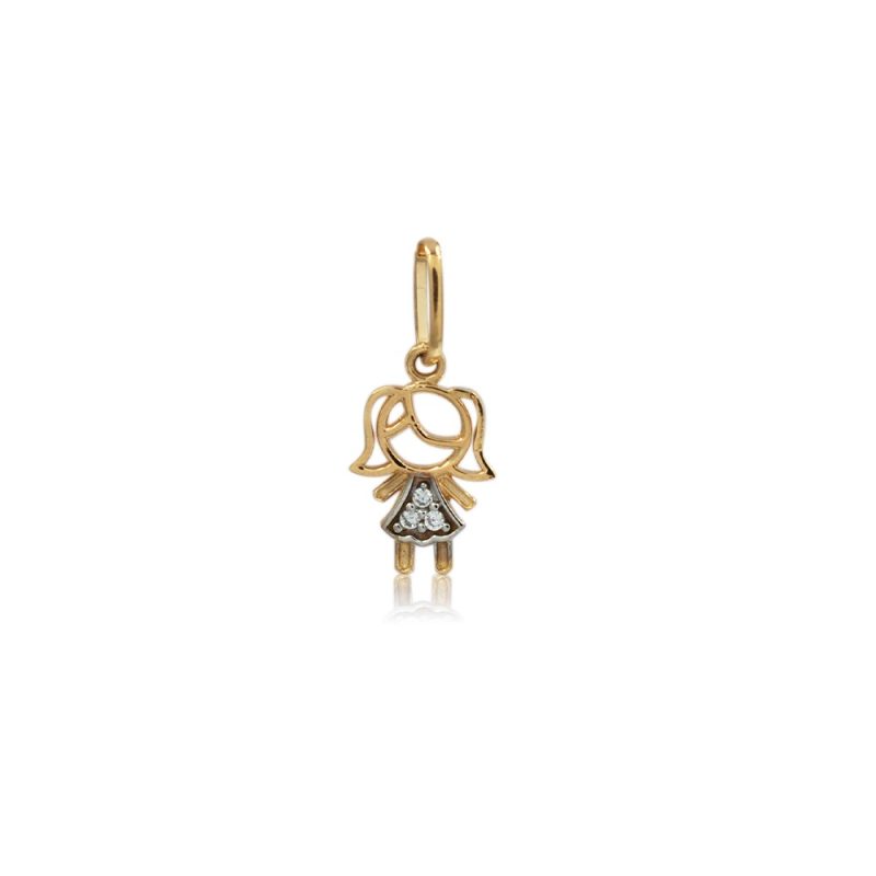 Colgante Niña Oro Amarillo 18k