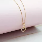 Conjunto Corazon Circones Oro 18k