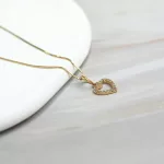 Conjunto Corazon Circones Oro 18k