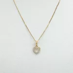 Conjunto Corazon Circones Oro 18k