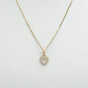 Conjunto Corazon Circones Oro 18k