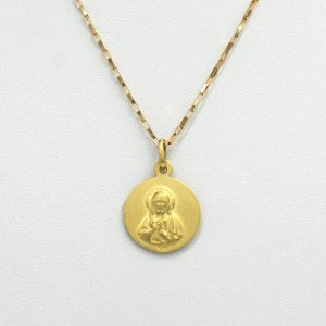 Conjunto Medalla Escapulario Oro 18k