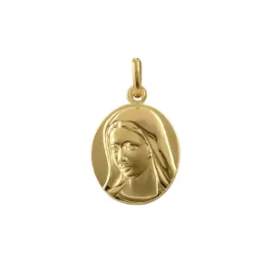 Medalla Virgen de Medjugorge Oro 18k