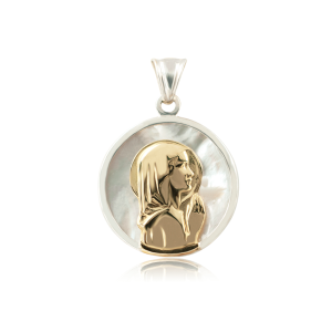 Medalla Virgen Nácar Mediana 20mm