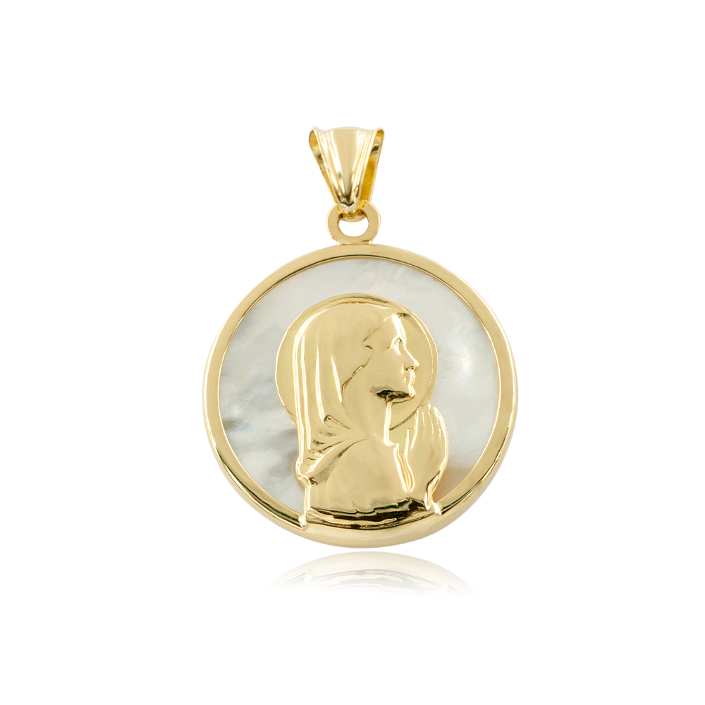 Medalla Virgen Nácar Mediana 17mm