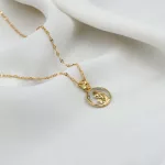 Conjunto Virgen Niña Oro 18k Cristal