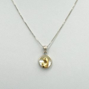 Conjunto Virgen Niña Dublee Nacar 12mm