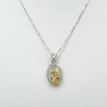 Conjunto Virgen Niña Plata 925 cristal