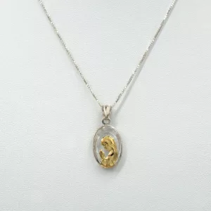 Conjunto Virgen Niña Plata 925 cristal