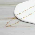 Cadena Bolitas Oro Amarillo 18k