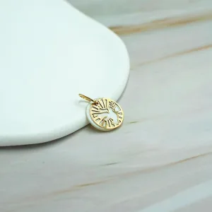 Colgante Espíritu Santo de Oro Amarillo 18k y Nacar
