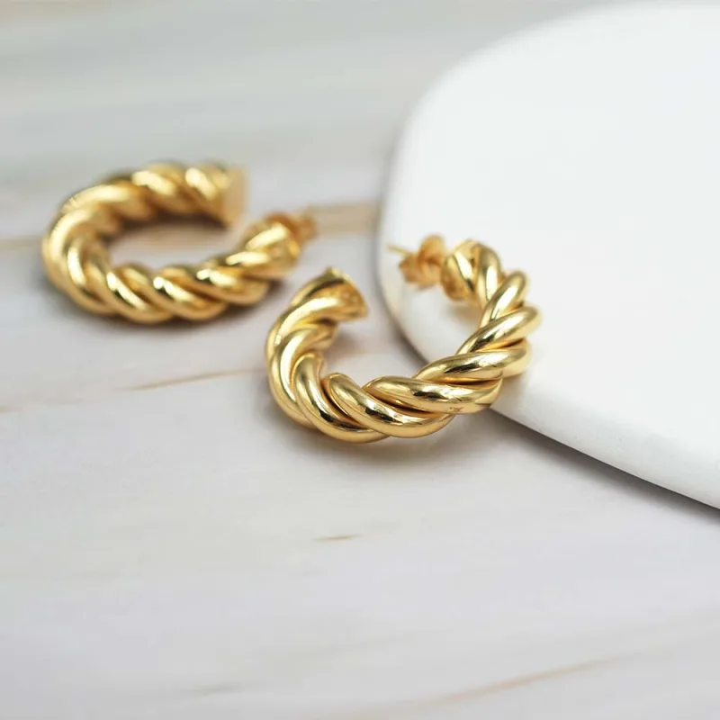 Aro Argolla Olivia Oro Amarillo 18k