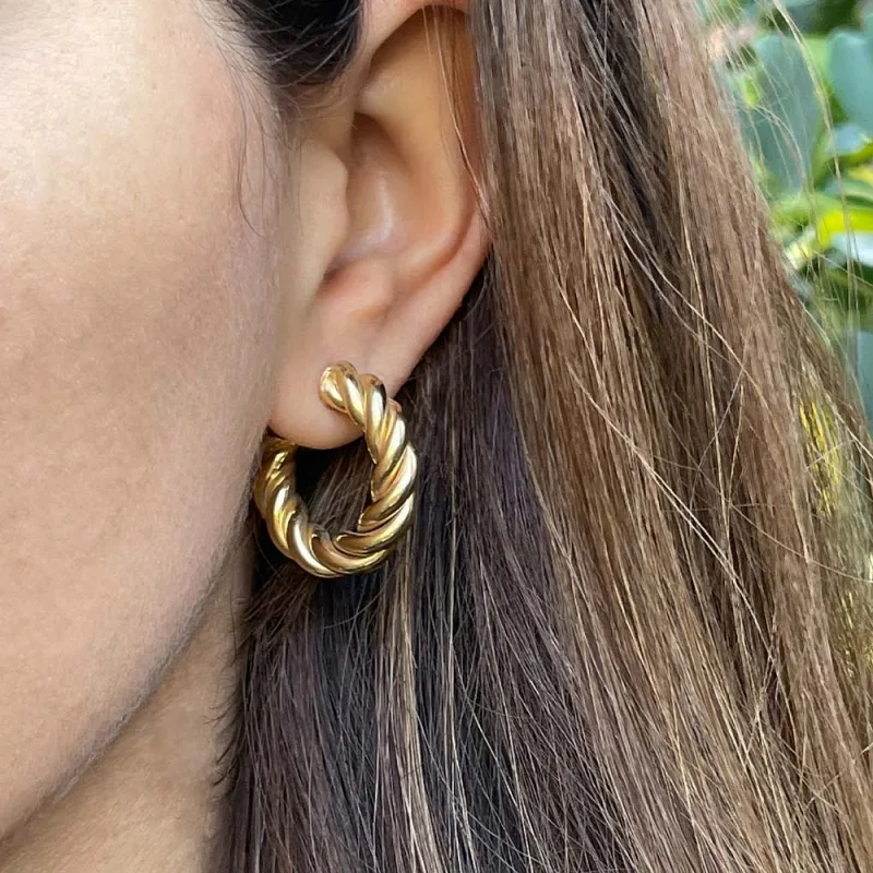 Aro Argolla Olivia Oro Amarillo 18k