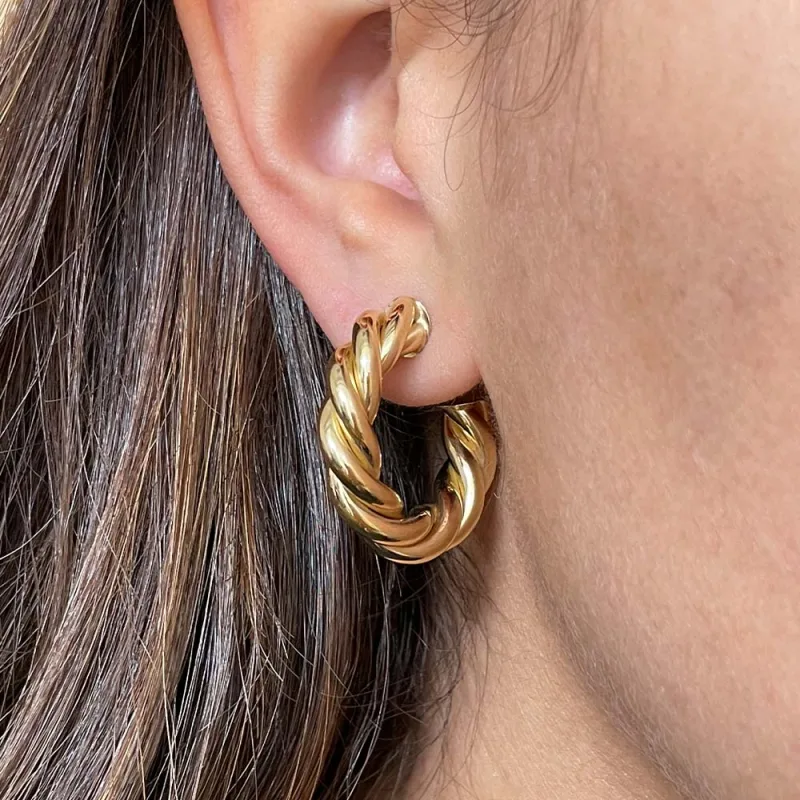 Aro Argolla Olivia Oro Amarillo 18k