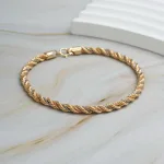 Pulsera Tourbillon Tricolor Gruesa Oro 18k