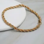 Pulsera Tourbillon Tricolor Gruesa Oro 18k