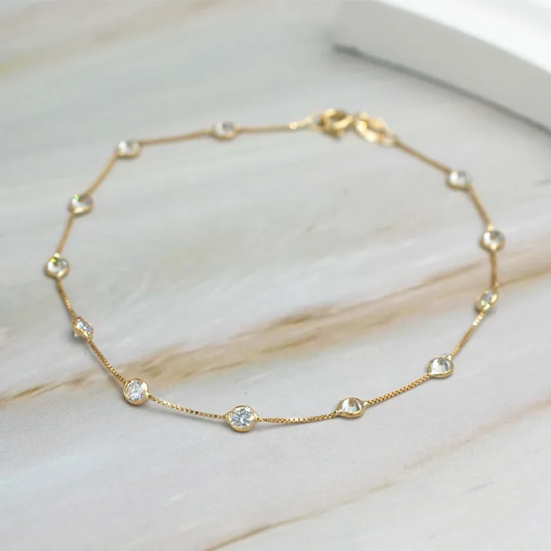 Pulsera Puntos de Luz Oro Amarillo 18k