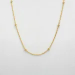 Cadena Pelotitas Oro Amarillo 18k