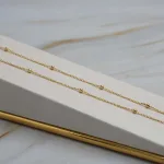 Cadena Pelotitas Oro Amarillo 18k