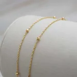 Cadena Pelotitas Oro Amarillo 18k