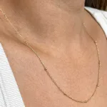 Cadena Pelotitas Oro Amarillo 18k