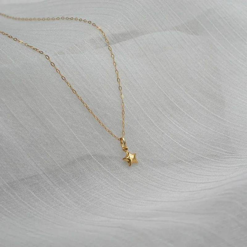 Conjunto Estrella Oro Amarillo 18k