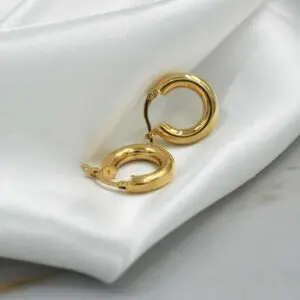 Aro Argolla Tubo 16mm Oro 18k
