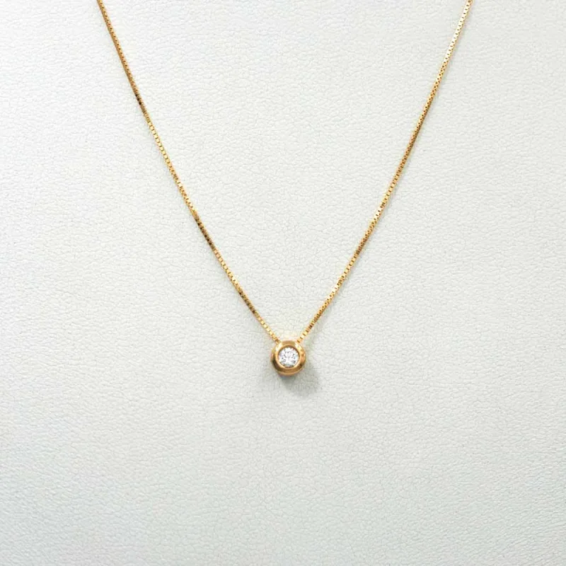 Collar Punto de Luz Oro Amarillo 18k