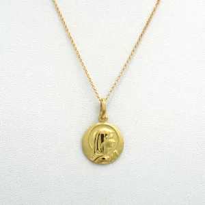 Conjunto Medalla Virgen Niña Oro 18k