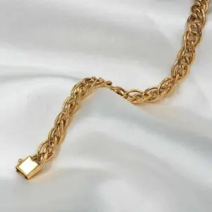 Pulsera Grumet Doble Oro 18k