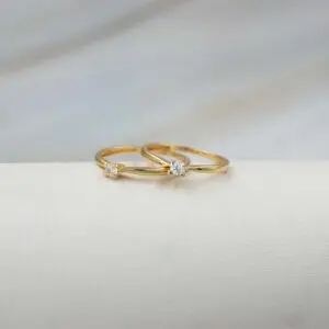 Anillo Solitario 3mm Oro 18k