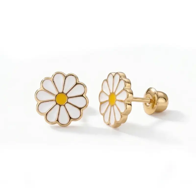 AR_ABmargarida aro margarita oro 18k bebé niña mujer