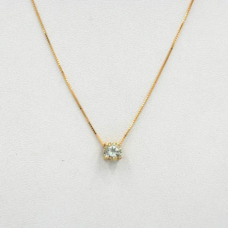 COLLAR_PTOLUZTOPACIO1 Cadena Punto de Luz de oro amarillo 18k con topacio natural.