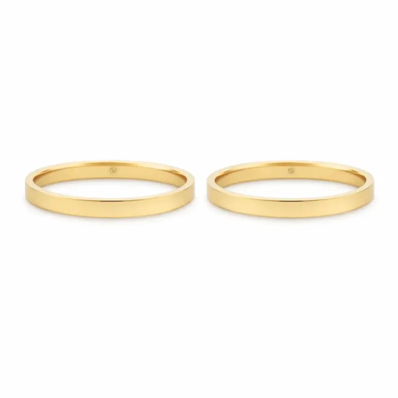 AN_MATRI_FLAT2MM argollas de matrimonio plana oro amarillo 18k de 2 mm