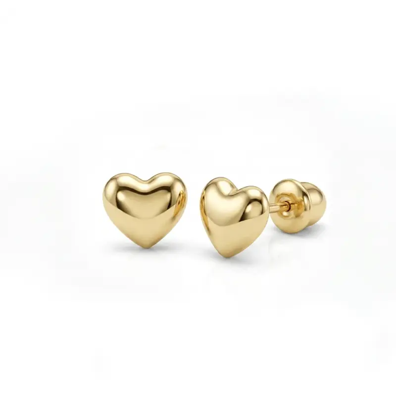 AR_ABcorazonliso aro corazon liso oro 18k pequeño