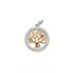 colgante arbol de la vida plata 925 italiana