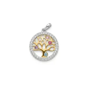 colgante arbol de la vida plata 925 italiana