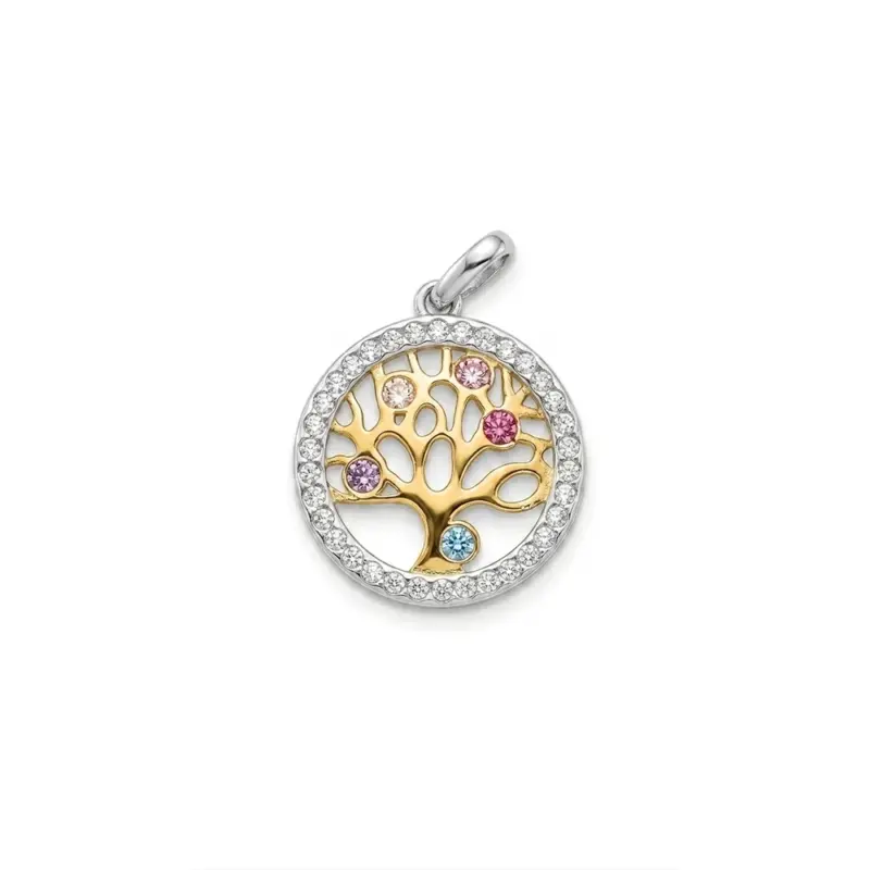 colgante arbol de la vida plata 925 italiana