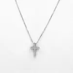 collar cruz plata 925 rodinada