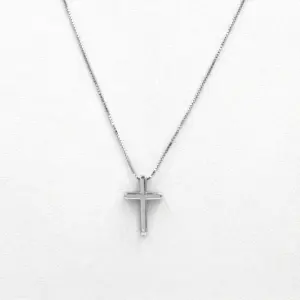 collar cruz plata 925 rodinada