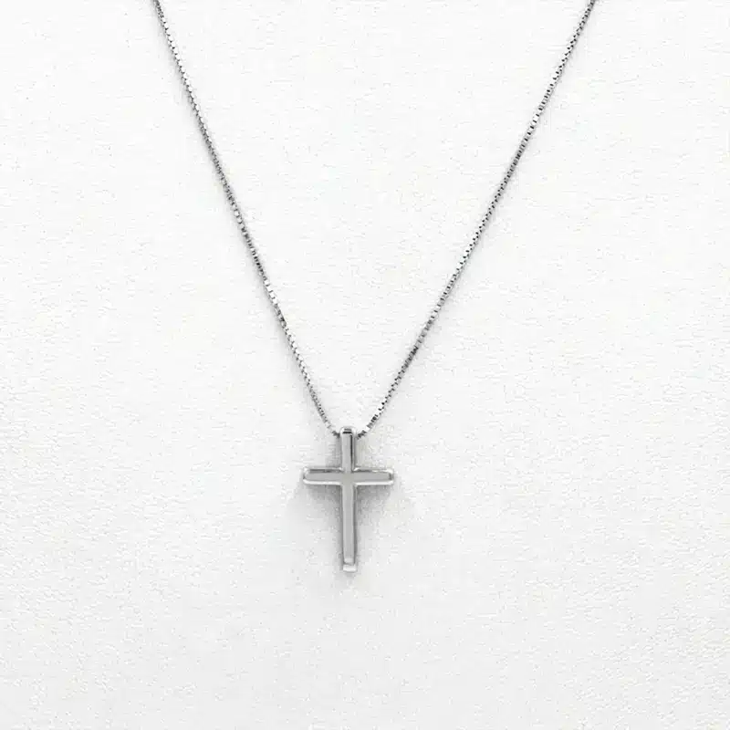 collar cruz plata 925 rodinada