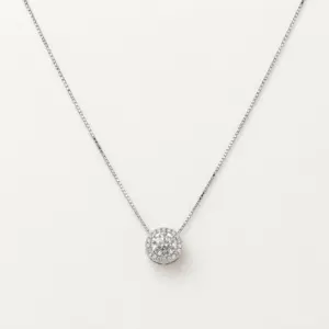 Collar redondo de moissanite 0.8ct en plata 925 con baño de rodio