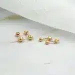 Abridores Bolita de Oro Amarillo 18K disponibles en 2,5 mm y 3,5 mm