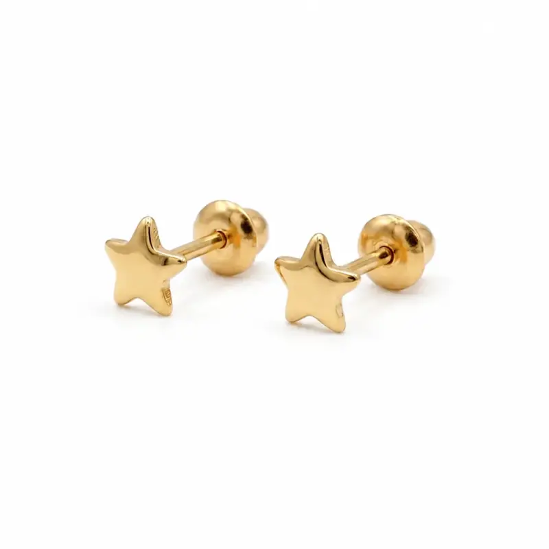 AR_ABRIDORESTRELLA5MM4of Abridores Estrella de Oro Amarillo 18K de 5 mm con broche de tope
