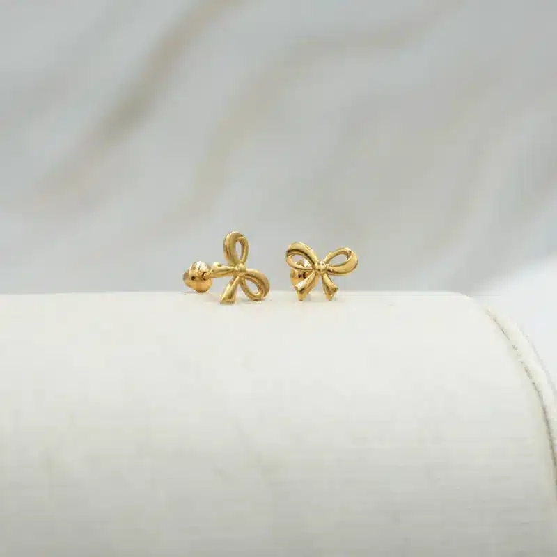 Abridores Lazo de Oro Amarillo 18K con broche de tope